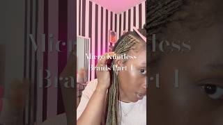 Micro Knotless Ash Blonde  Part 1 Microbraids Microknotlessbraids Blondemicoroknotless [upl. by Jeremy]