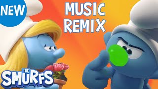 Barely Notice Me • 🎵 Official Smurfs Music Remix 🎶 • Hefty and Smurfette [upl. by Allerim]