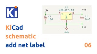 kicad  schematic  add net label [upl. by Engen392]