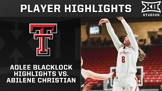 Adlee Blacklock Highlights vs Abilene Christian [upl. by Einegue]