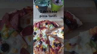 2 dakikada lavaş ile pizza tarifi 🍕🙂 [upl. by Frasco]