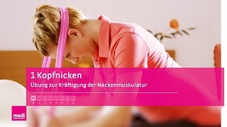 Kopfnicken  Nackenmuskeln trainieren – Übungen gegen Rückenschmerzen [upl. by Croteau153]