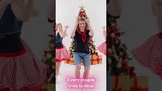 Rockin Around the Christmas Tree Dance with Lyrics 💃🕺 christmasdance christmas [upl. by Atiuqin]