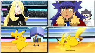 Ash amp Pikachu shocks Leon diantha amp cynthia [upl. by Ziza]