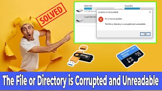 The File or Directory is Corrupted and Unreadable in Pendrive or Memory card [upl. by Catton]