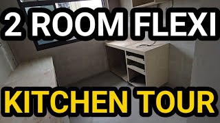 Kitchen Renovation Tour  2 Room Flexi BTO in Tengah [upl. by Lisk153]