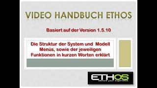 Ethos Video  Handbuch Teil 1 Das System Menü [upl. by Dualc]