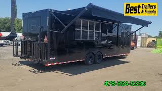 custom 8 x 28 concession vending trailer w full bathroom package loaded out video walk around [upl. by Peltz]