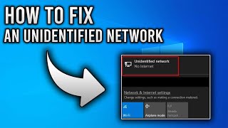 HOW TO FIX UNIDENTIFIED NETWORK  WINDOWS 10  2022 [upl. by Duffy]