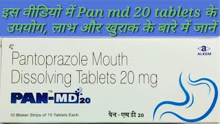 pan md 20 tablet  pan md 20  pantoprazole mouth dissolving tablets [upl. by Dang]