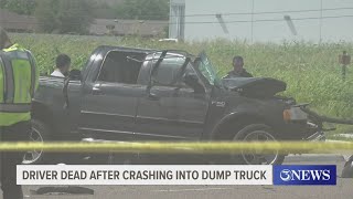 Driver dead after crashing into dump truck on Rodd Field Road [upl. by Petr697]