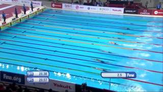 World Cup 2014 Singapore FINAL Mens 50m Freestyle [upl. by Nnywg]