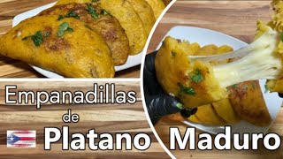 Empanadillas de Platano Maduro rellenas de Queso Ripe Plantain amp Cheese Empanadillas  Empanadas [upl. by Shaw]