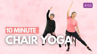 10 Minute Chair Yoga for Seniors Beginners [upl. by Antipas]