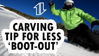 Snowboard Carving Tip to have LESS BootOut [upl. by Ide174]