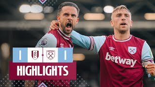 Fulham 11 West Ham  Points Shared After Late Ings Strike  Premier League Highlights [upl. by Nairrad]