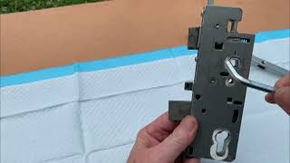 How to open a Hoppe Multipoint lock with dead bolt stuck in the locked position [upl. by Itraa]