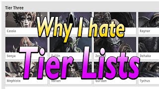 Why I hate Tier Lists Rant [upl. by Schnabel]