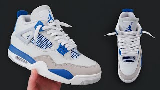 HOW TO LOOSELY LACE JORDAN 4s  AIR JORDAN 4 LACE STYLE [upl. by Sherj]