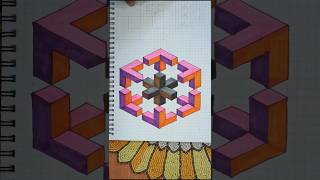 3D Hexagonal Design cokestudiobharat guitar newsong trending art zentangledoodle drawing [upl. by Eehtomit]