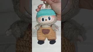 Crochet brimmed cap for labubu doll crochet labubu fyp [upl. by Bobine]