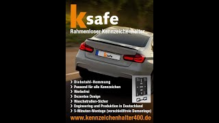 Rahmenloser Kennzeichenhalter Ksafe [upl. by Desdamonna]