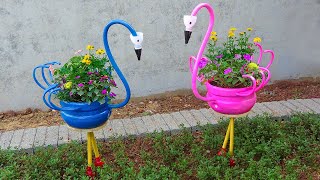 Unique Garden  Recycle Plastic Bottle into Amazing Flower Pots For Colorful Garden [upl. by Tlihcox619]