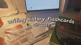 Writing a whole GCSE topic of history flashcards in ONE DAY 📚📝 [upl. by Davidoff798]