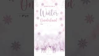 Winter Wonderland Digital Birthday Video Invitation winterwonderland 1stbirthdaycelebration [upl. by Hendrix515]