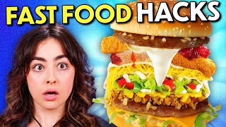 We Try The Craziest Fast Food Secret Menu Hacks [upl. by Carline]