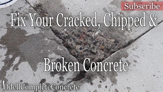 How to fix or repair Chipped Cracked or Broken concrete [upl. by Arahat]