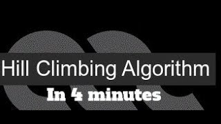 Hill Climbing Algorithm in 4 minutes  Artificial Intelligence [upl. by Ellives]