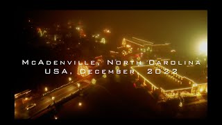 MCADENVILLE IN 4K NORTH CAROLINA DECEMBER CHRISTMAS TOWN USA [upl. by Ashlee]