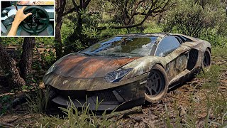 Rebuilding Lamborghini Aventador LP700 1515HP  Forza Horizon 5  Thrustmaster T300RS gameplay [upl. by Aeynod]