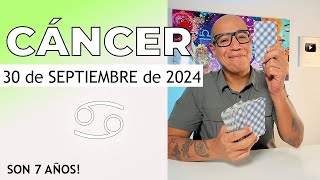 CÁNCER  Horóscopo de hoy 30 de Septiembre 2024 [upl. by Lennahs]