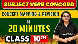 SUBJECT VERB CONCORD in 20 Minutes  Mind Map Series for Class 10th [upl. by Ateiram893]