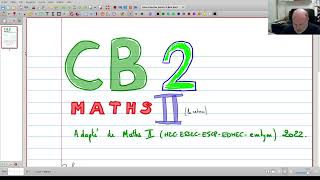 Concours blanc n°2  Épreuve Maths II  Issue de Maths II 2022 Partie I [upl. by Bum931]