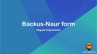 A level Computer Science BackusNaur form [upl. by Atineg]