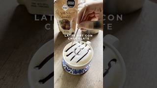 Latte art casero solo con chocolate 🍫 easyrecipes latte chocolate casero [upl. by Lamarre]