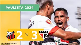 ITUANO 2 X 3 SÃO PAULO  CAMPEONATO PAULISTA 2024 VEJA OS GOLS [upl. by Ottinger]