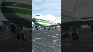 Plane Boeing 747 Evergreen retracts after takeoff [upl. by Va]