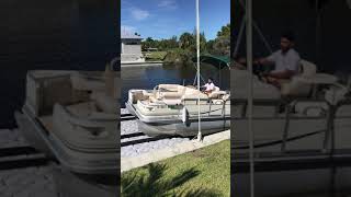 Drive On Pontoon Boat Dock From Gulf Stream Docks [upl. by Herrington]