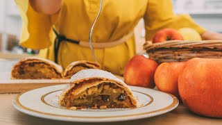 STRUDEL DI MELE CLASSICO La vera ricetta antica e originale veloce SENZA PASTA SFOGLIA e FROLLA [upl. by Kalasky195]