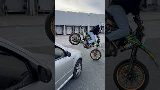 What if someone did that to your car 💀 supermoto stuntriding burnout motorradfahren [upl. by Han]