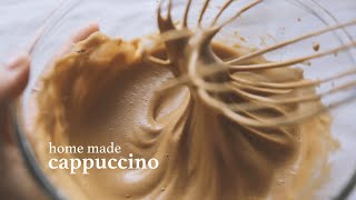 ☕️homemade CAPPUCCINO  4 ingredients only  simple easy hacks [upl. by Adnalram]