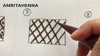 HENNA MEHNDI FOR BEGINNERS  TYPES OF GRIDNETTING PATTERNS  BEST ONLINE MEHENDI LEARNING TUTORIAL [upl. by Laehctim43]