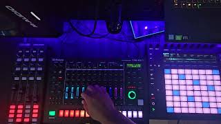 Live Hard Techno  Ableton  Tr8s  XoneK2  Push 2  Roland  Dark Techno [upl. by Peonir]