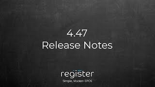 447 Release Notes [upl. by Thurnau]