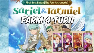 BEST FARM TEAM FINAL BOSS SARIEL amp TARMIEL 4 TURN EZ PZ F2P NO COLLABS  7DS GRAND CROSS [upl. by Notrab]