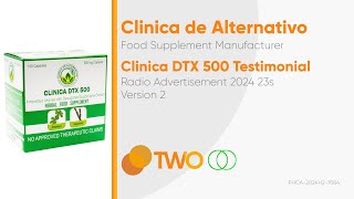 Clinica DTX 500 Radio Ad 2024 23s Testimonial Version 2 ST [upl. by Lehmann]